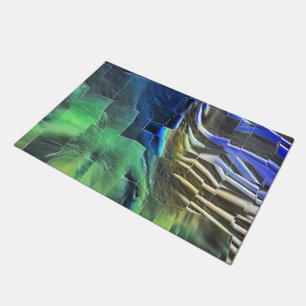 Abstract mosaic drawing lightly carved and satin doormat