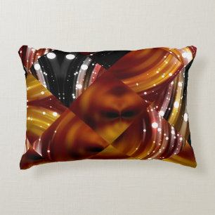 Abstract mosaic geometrical multicolored backgroun decorative cushion