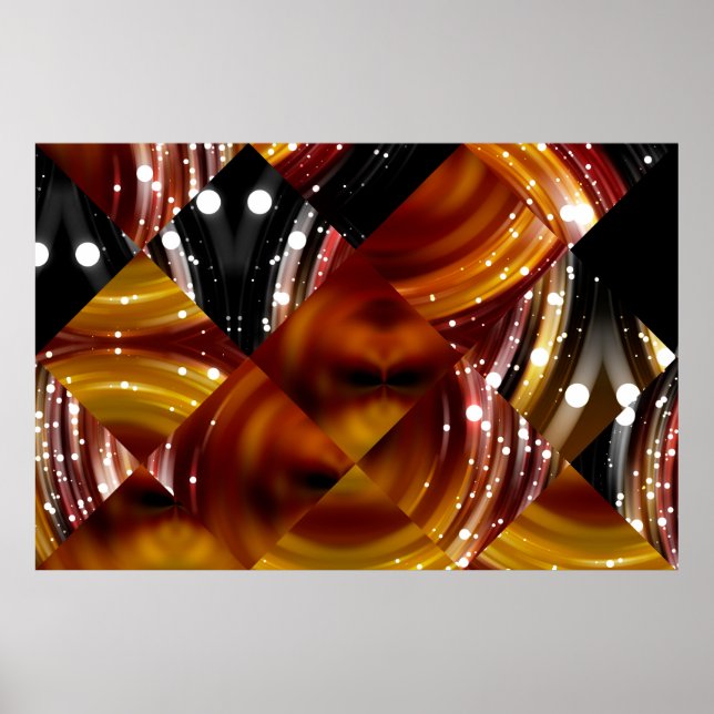 Abstract mosaic geometrical multicolored backgroun poster (Front)