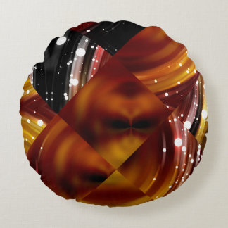 Abstract mosaic geometrical multicolored backgroun round cushion