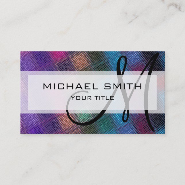Abstract Mosaic Glass Pattern #2 Business Card (Front)