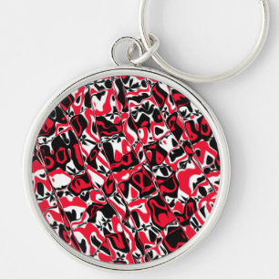 Abstract Mosaic Key Ring