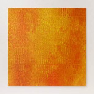 Abstract Mosaic Orange: Bright Gloss Jigsaw Puzzle