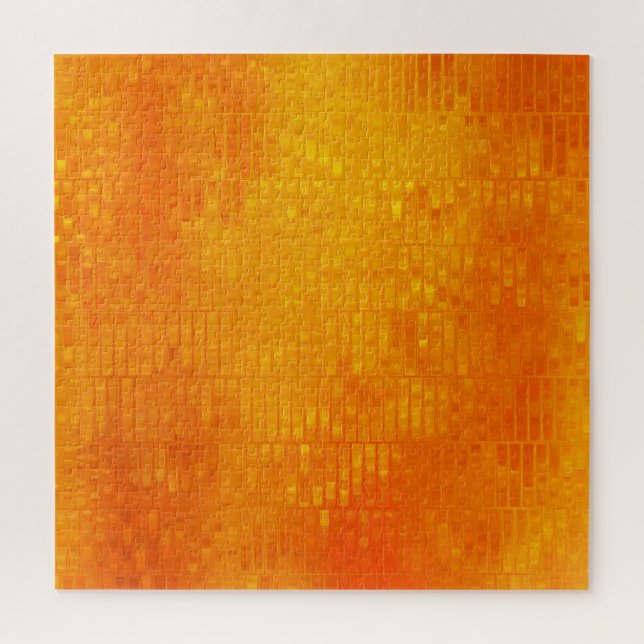 Abstract Mosaic Orange: Bright Gloss Jigsaw Puzzle (Vertical)