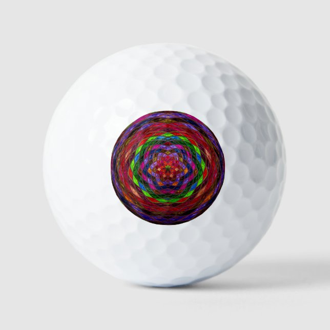 Abstract Mosaic Pattern #11 Golf Balls (Front)