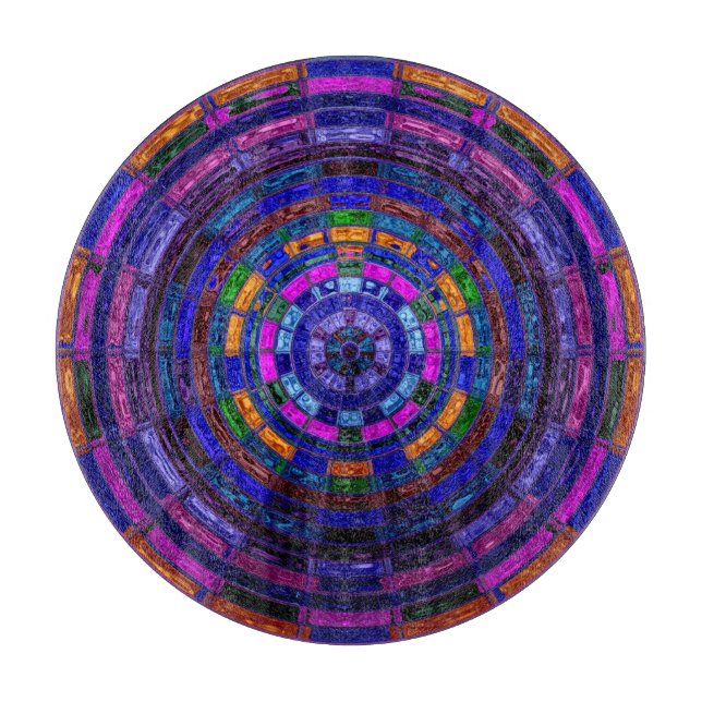 Abstract Mosaic Pattern #2 Cutting Board (Front)