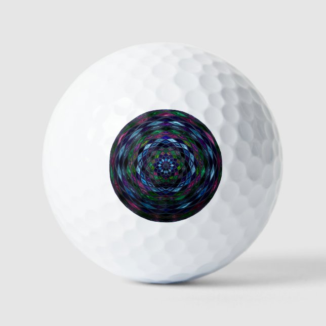 Abstract Mosaic Pattern #7 Golf Balls (Front)