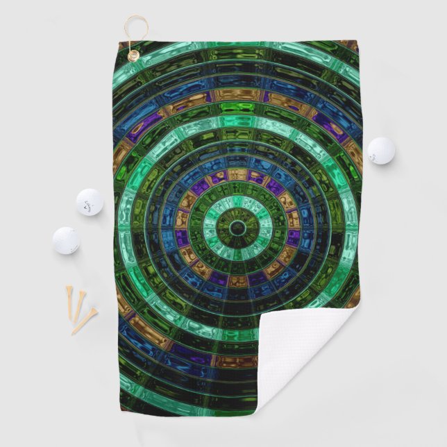 Abstract Mosaic Pattern #8 Golf Towel (InSitu)