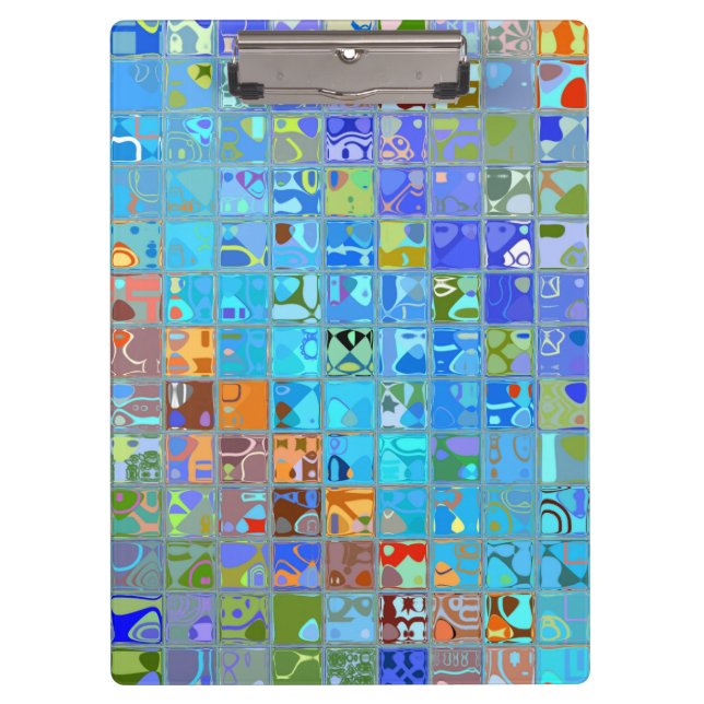 Abstract Mosaic Pattern #9 Clipboard (Front)