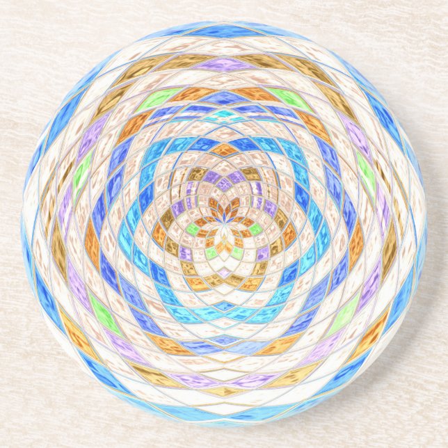 Abstract Mosaic Pattern #9 Coaster (Front)