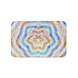 Abstract Mosaic Pattern Bath Mat