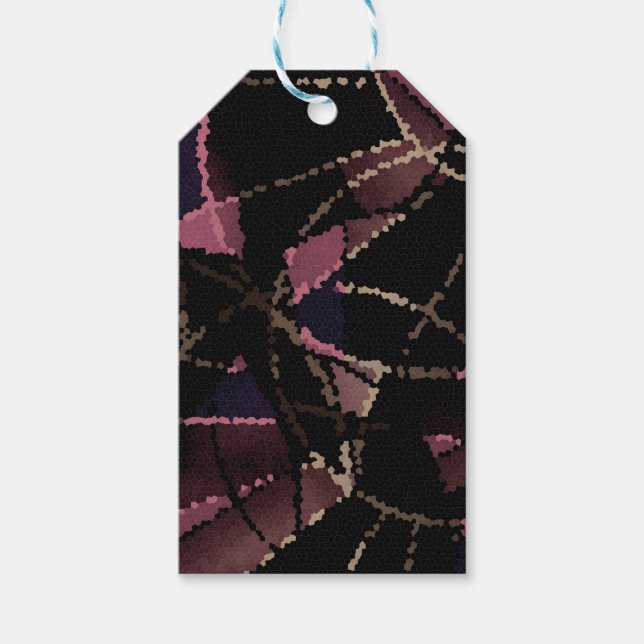 Abstract mosaic pattern gift tags (Front)