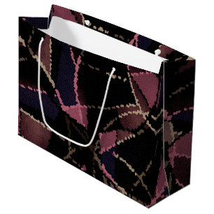 Abstract mosaic pattern large gift bag