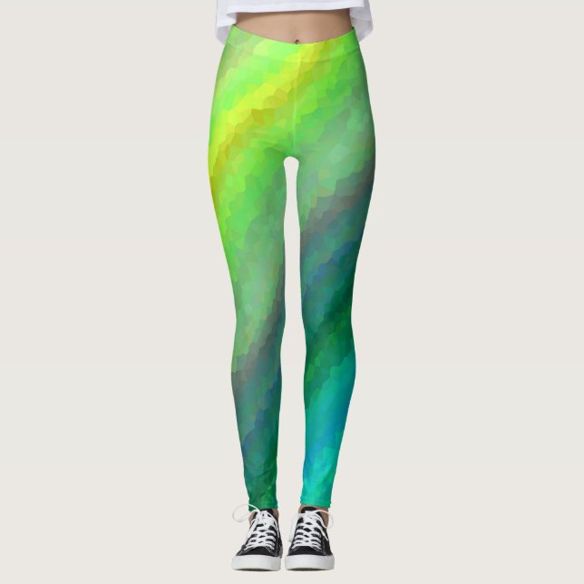 Abstract Mosaic Seamless Pattern Leggings (Front)
