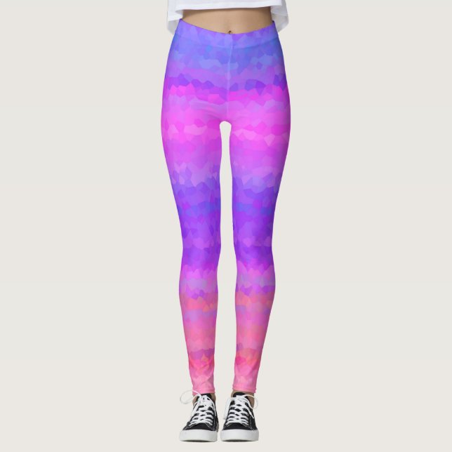 Abstract Mosaic Seamless Pattern Leggings (Front)