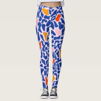 Abstract mosaic seamless pattern leggings