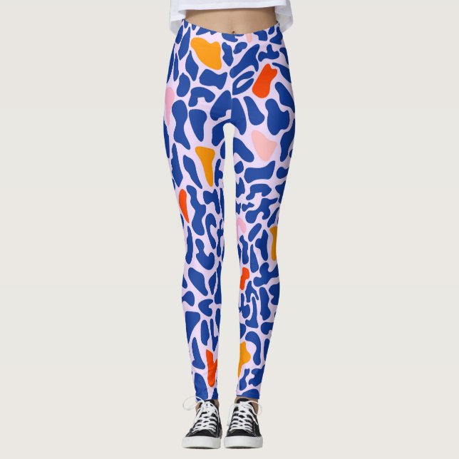 Abstract mosaic seamless pattern leggings (Front)