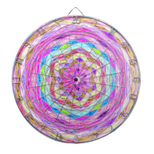 Abstract Mosaic Stained Glass #6 Dartboard