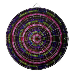 Abstract Mosaic Stained Glass Dartboard