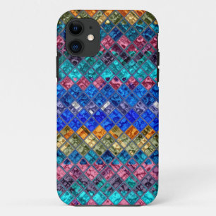 Abstract Mosaic Stained Glass Pattern #3 iPhone 11 Case