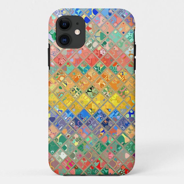 Abstract Mosaic Stained Glass Pattern #4 Case-Mate iPhone Case (Back)