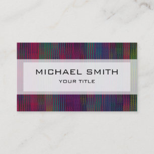 Abstract Mosaic Stripes Pattern #4 Business Card