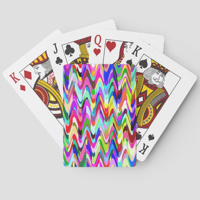 Abstract Mosaic Wave Pattern #2 Playing Cards (Back)