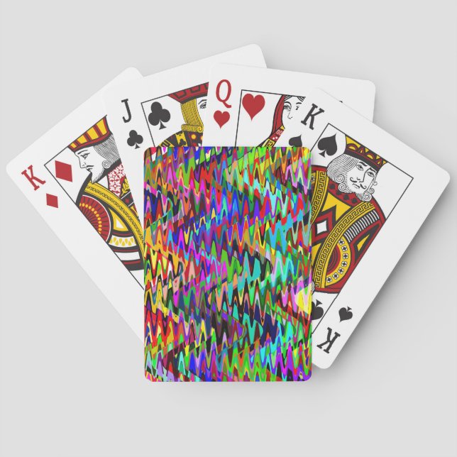 Abstract Mosaic Wave Pattern #4 Playing Cards (Back)
