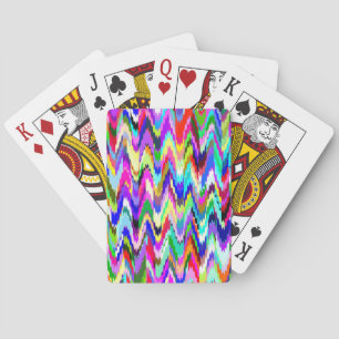 Abstract Mosaic Wave Pattern Playing Cards