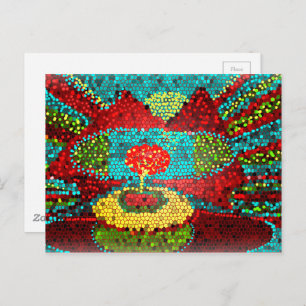 Abstract Mosiac Landscape Postcard