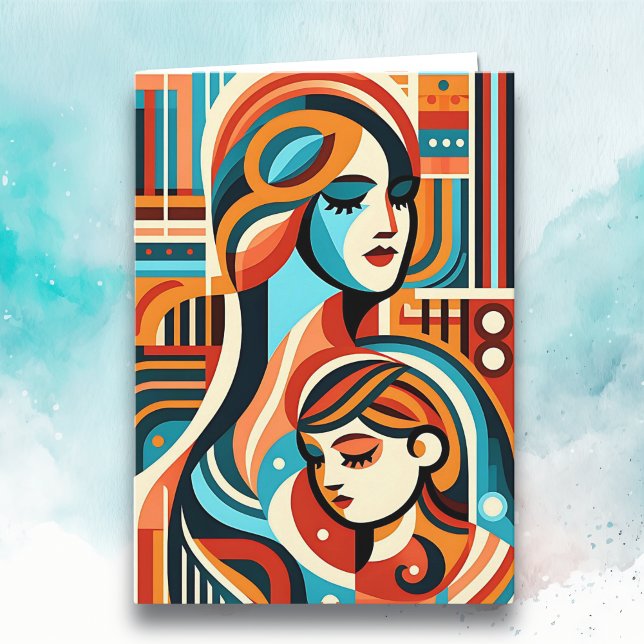 Abstract Mother and Child | Mother's Day Card (Creator Uploaded)