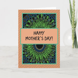 Abstract Mothers Day Glow Card