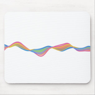 Abstract motion colourful wavy lines mouse pad