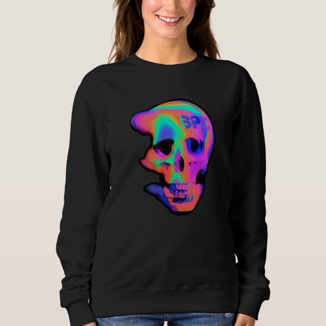 Abstract Motion Flow Skull Sweatshirt (Front)