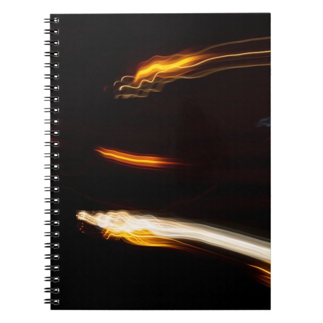 Abstract Motion Light Trails Long Exposure Night P Notebook (Front)