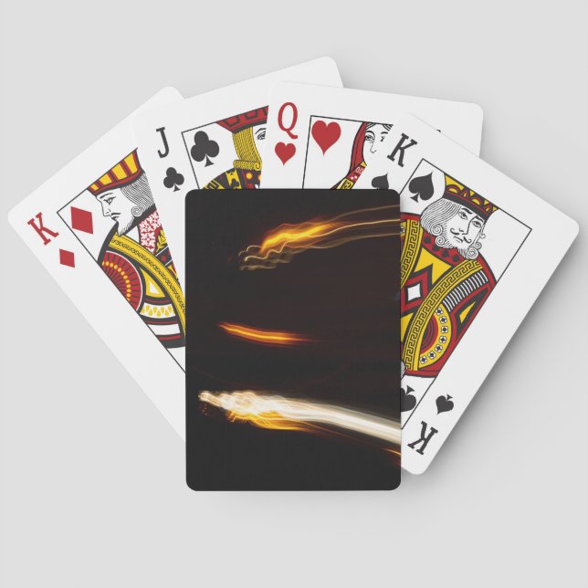 Abstract Motion Light Trails Long Exposure Night P Playing Cards (Back)