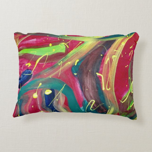 Abstract Motion Painting Decorative Cushion (Back)