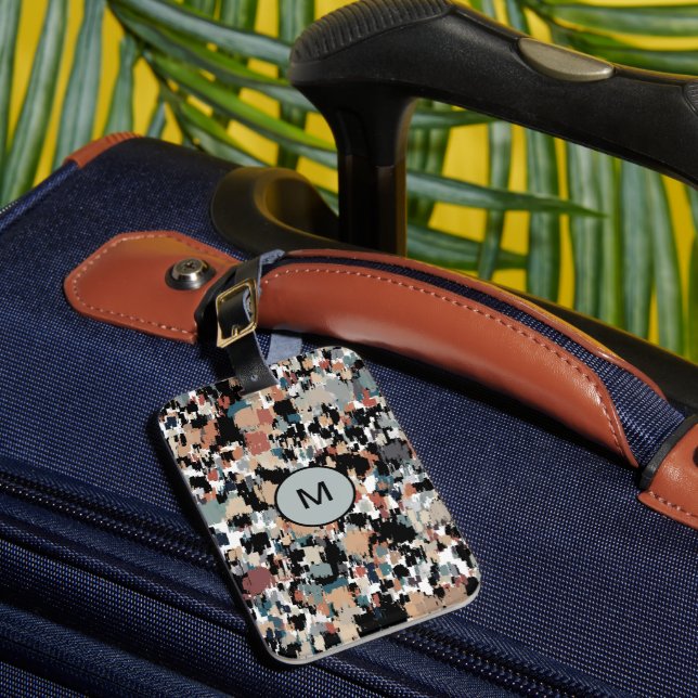 Abstract Mottled Camo Luggage Tag (Front Insitu 1)