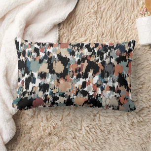 Abstract Mottled Camo Lumbar Cushion