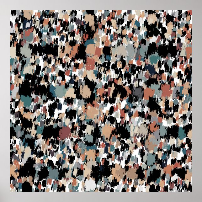 Abstract Mottled Camo Poster (Front)