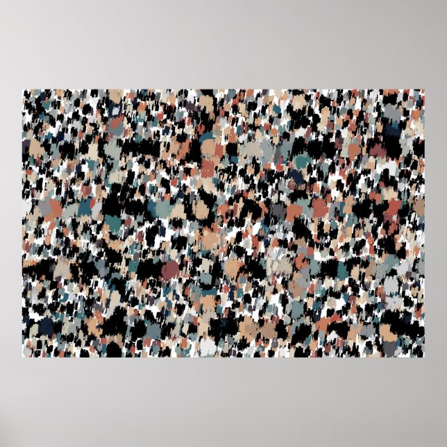 Abstract Mottled Camo Poster (Front)