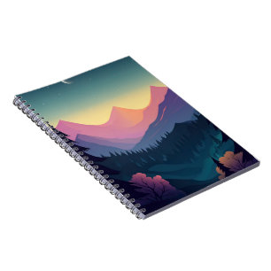 Abstract mountain background notebook