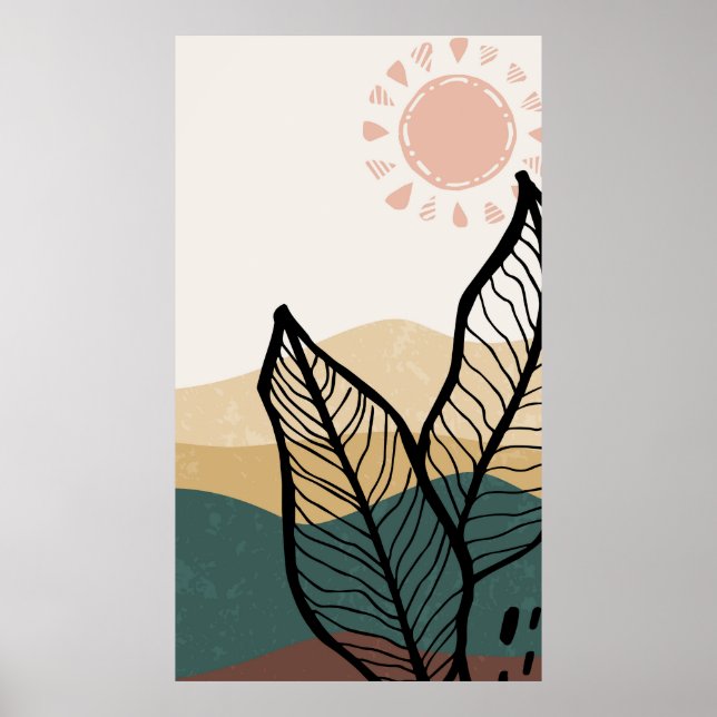 Abstract mountain background   poster (Front)