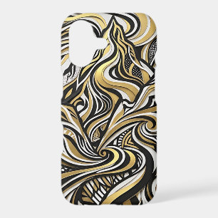 Abstract Mountain Gold Silhouette iPhone Cases