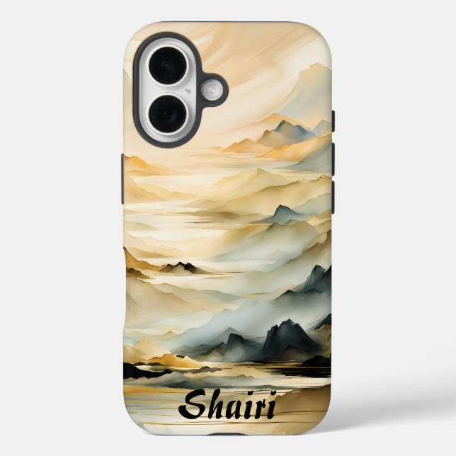 Abstract Mountain Landscape Case-Mate iPhone Case (Back)