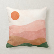 Abstract Mountain Landscape Modern Boho Sun