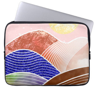 Abstract mountain painting laptop sleeve