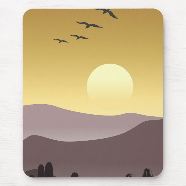  Abstract mountain painting Mouse Pad (Front)