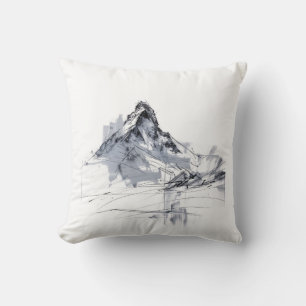 Abstract Mountain Peak Cushion