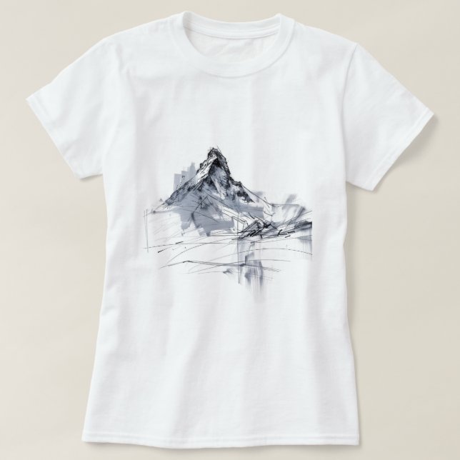 Abstract Mountain Peak  T-Shirt (Design Front)